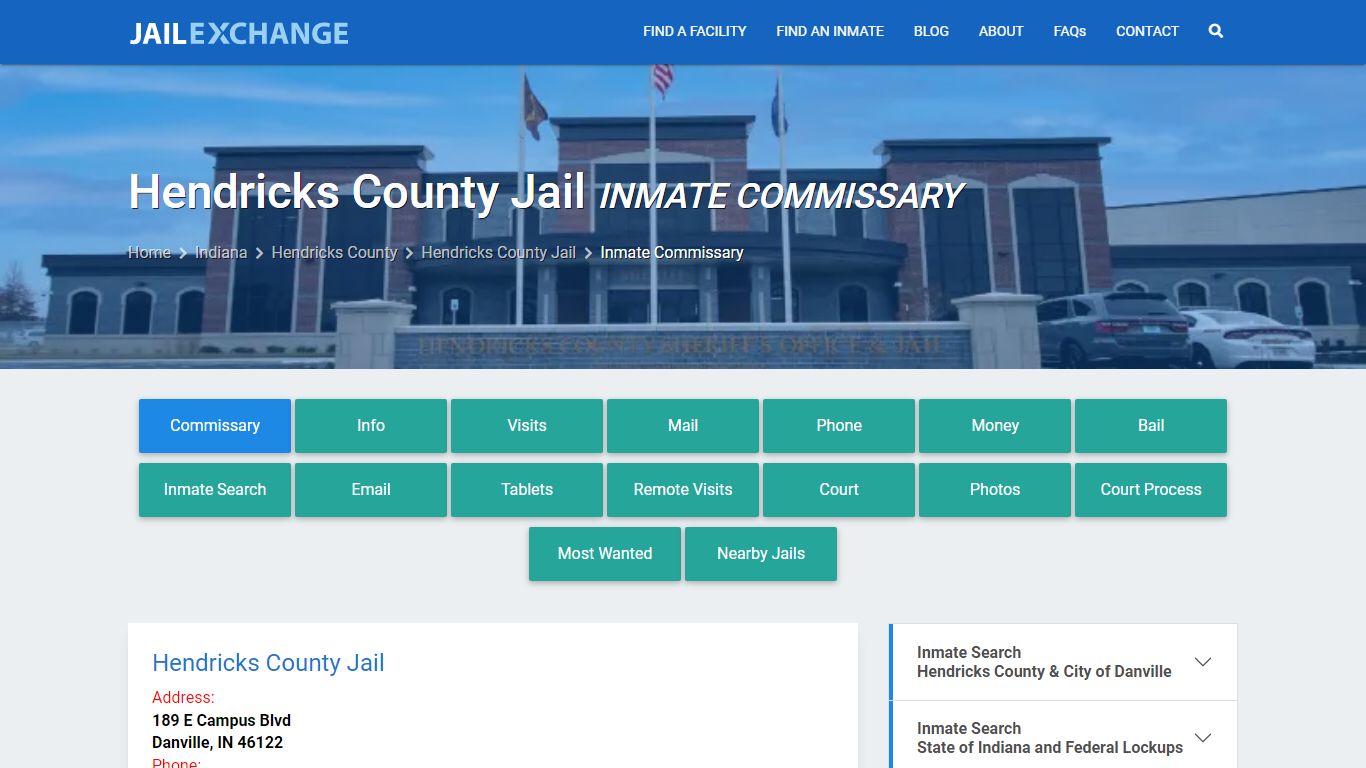 Inmate Commissary, Care Packs - Hendricks County Jail, IN - Jail Exchange